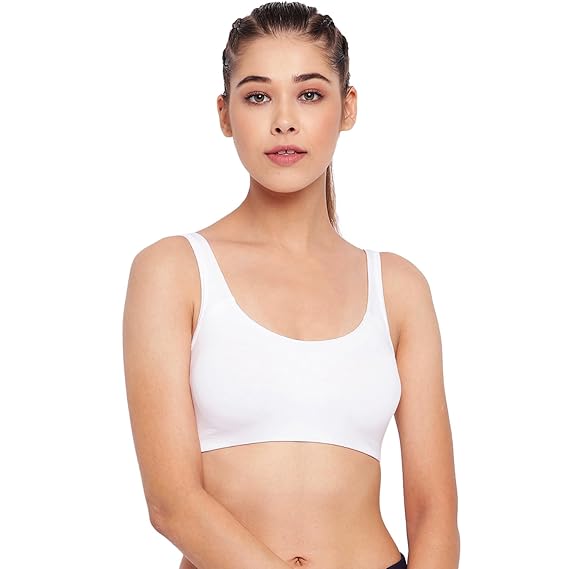 Enamor Low Impact Women's Cotton Everyday Sports Bra – Non-Padded, Wirefree, High Coverage, All-Day Comfort SB06